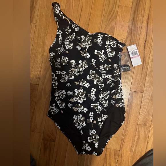 Michael Kors Other - Michael Kors/NWT Floral One-Shoulder Swimsuit Sz 10